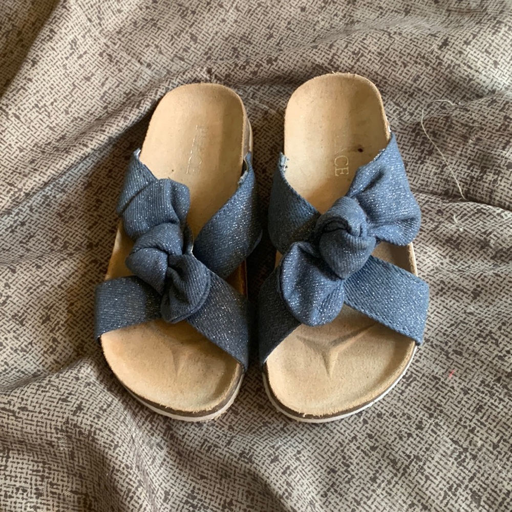 Sparkly denim sandals